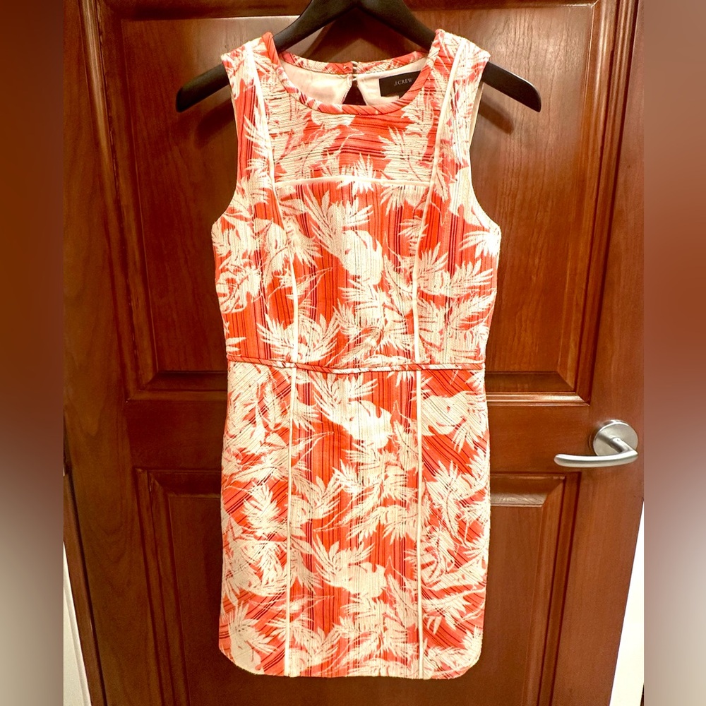 J. Crew Red and White Sleeveless Dress